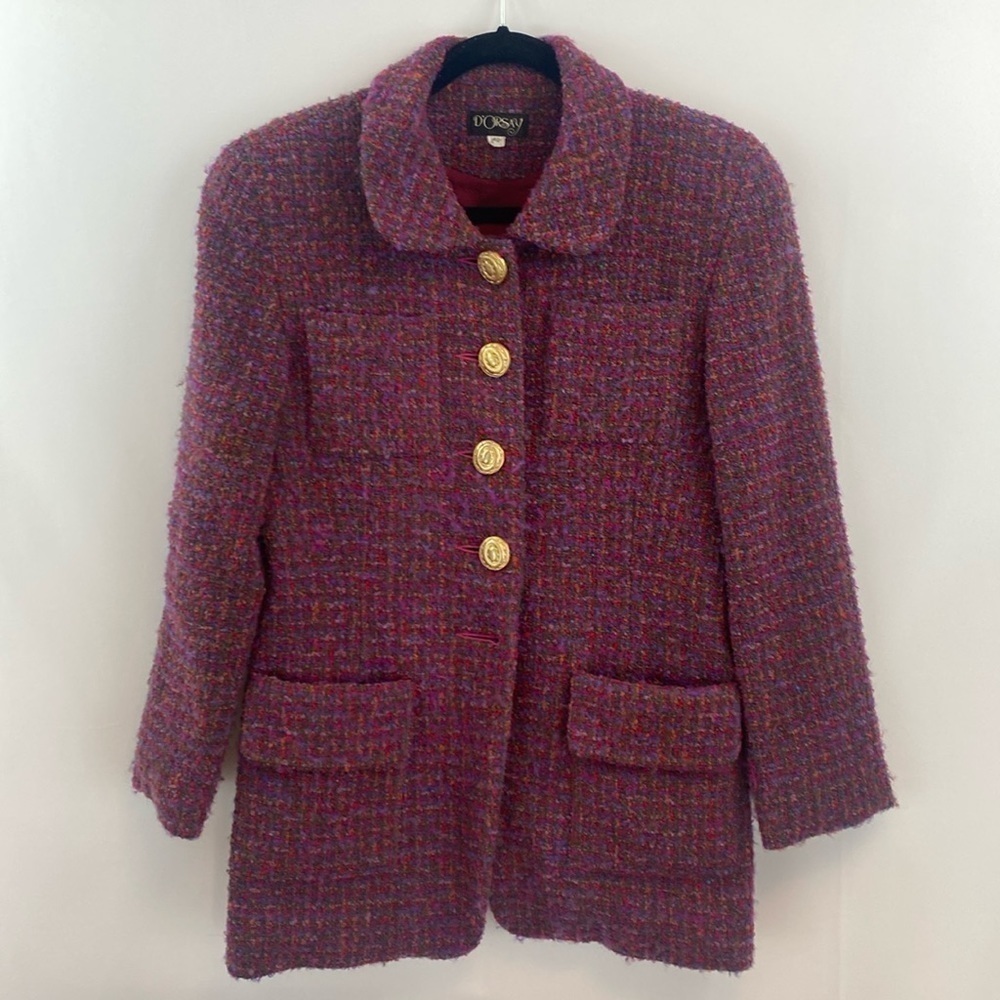 Vintage Pink Tweed Blazer